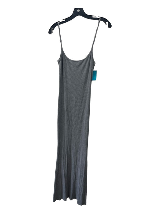 SKIMS Size L Gray Modal Ribbed Adjustable Strap Spaghetti Strap Maxi Dress Gray / L