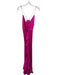 Jay Godfrey Size 8 Hot pink Polyester Spaghetti Strap Zip Back Ruffles Gown Hot pink / 8