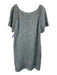 St John Size Est M/L Blue, Green, White Wool Blend Back Zip Scoop Neck Dress Blue, Green, White / Est M/L