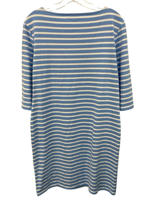 Saint James Size 12 Blue & White Polyamide & Elastane Scoop Neck Dress Blue & White / 12