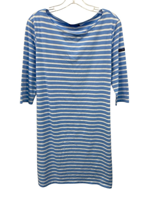 Saint James Size 12 Blue & White Polyamide & Elastane Scoop Neck Dress Blue & White / 12
