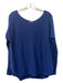Vince Size L Navy Blue Wool & Cashmere Scoop Neck Long Sleeve Round Hem Top Navy Blue / L