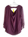 Lola & Sophie Size Large Maroon Polyester Front & Back Cut Out Lined Top Maroon / Large