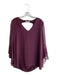 Lola & Sophie Size Large Maroon Polyester Front & Back Cut Out Lined Top Maroon / Large