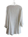 La Blanca Size XL White Cotton Long Sleeve V Neck Lace Detail Coverup White / XL
