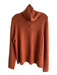 Caslon Size Large Rust Polyester & Wool Ribbed Turtle Neck Long Sleeve Sweater Rust / Large