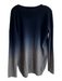 Vince Size Large Black to Gray Wool & Cashmere Long Sleeve Crew Neck Ombre Top Black to Gray / Large