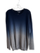 Vince Size Large Black to Gray Wool & Cashmere Long Sleeve Crew Neck Ombre Top Black to Gray / Large