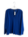 Eileen Fisher Size Medium Royal Blue Tencel Blend Long Sleeve V Neck Top Royal Blue / Medium