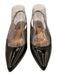 Dolce & Gabbana Shoe Size 37.5 Black Patent Leather Pointed Toe Slingbacks Pumps Black / 37.5