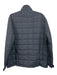 Saks Fifth Ave Size XL Navy Blue & Brown Polyester Quilted Zipper Men's Jacket Navy Blue & Brown / XL