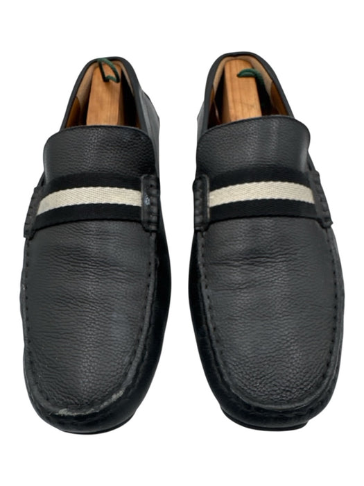 Bally Shoe Size 10 AS IS Black & White Leather Solid Loafer Men's Shoes Black & White / 10