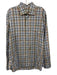 Peter Millar AS IS Size XL Blue & Multi Cotton Plaid Men's Long Sleeve Shirt Blue & Multi / XL