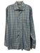 Peter Millar Size L Blue & Purple Cotton Plaid Button Down Long Sleeve Shirt Blue & Purple / L