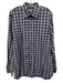 Peter Millar Size XL Blue, Purple & White Cotton Plaid Men's Long Sleeve Shirt Blue, Purple & White / XL