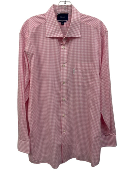 Facconable Jeans Size XL Blue & White Cotton Plaid Button Down Long Sleeve Shirt Blue & White / XL