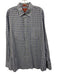 Facconable Jeans Size XL Blue & White Cotton Plaid Button Down Long Sleeve Shirt Blue & White / XL
