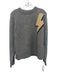 THML Size XS Gray, Beige & Black Acrylic Blend Knit Lightning Bolt Sweater Gray, Beige & Black / XS
