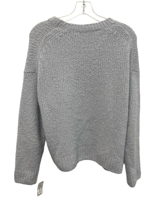 Vince Size M Light Blue Wool Blend Knit Textured Ribbed Hem Pullover Sweater Light Blue / M
