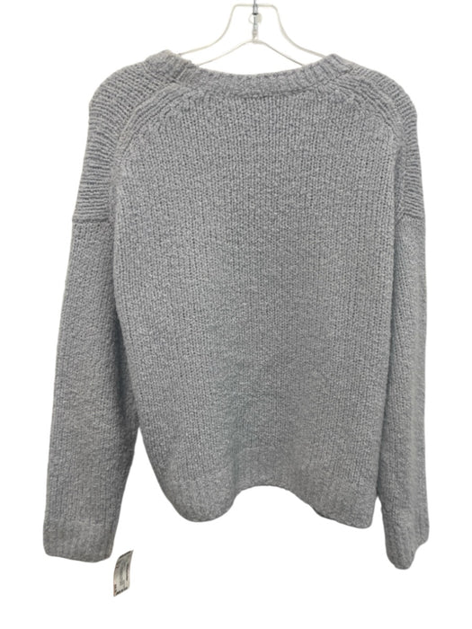 Vince Size M Light Blue Wool Blend Knit Textured Ribbed Hem Pullover Sweater Light Blue / M
