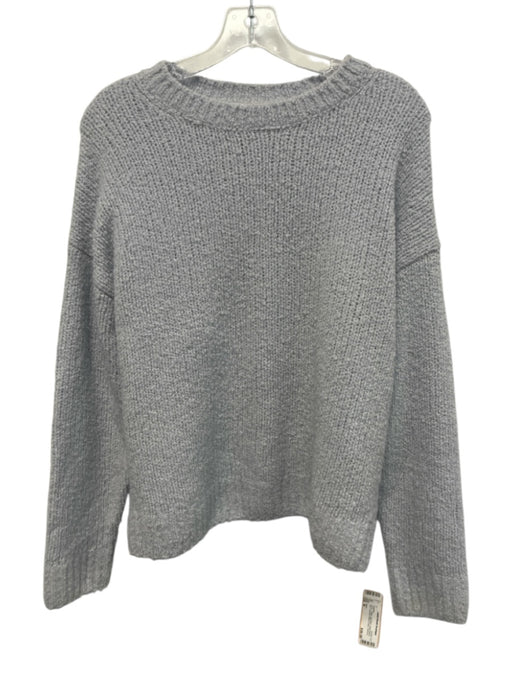 Vince Size M Light Blue Wool Blend Knit Textured Ribbed Hem Pullover Sweater Light Blue / M