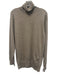 IRO Size M Taupe Beige Wool Heathered Knit Turtleneck Side Slit Sweater Taupe Beige / M