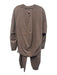 Tibi Size L/M Taupe Gray Cotton Elastic Waistband Elbow Cut outs Lounge Pant Set Taupe Gray / L/M