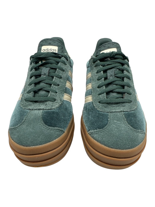 Adidas Shoe Size 7.5 Emerald Green & Cream textile upper Velvet Low Top Sneakers Emerald Green & Cream / 7.5