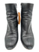 Maison Margiela Shoe Size 37.5 Black Leather Upper Side Zip Stacked Heel Boots Black / 37.5
