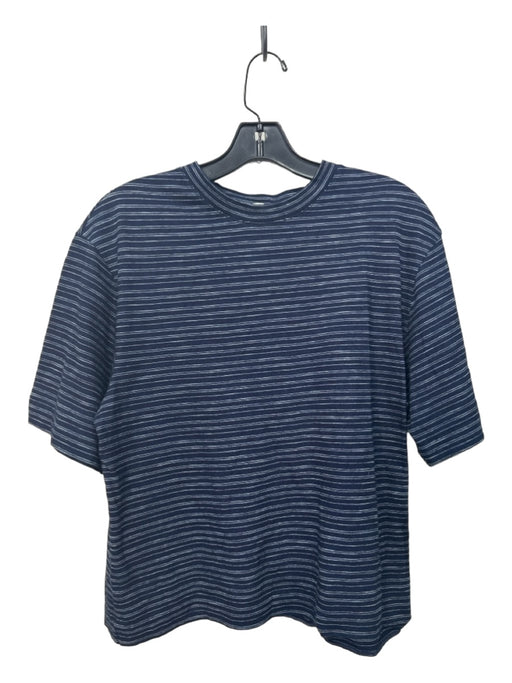 Vince Size S Navy Cotton White Stripes Short Sleeve T Shirt Top Navy / S