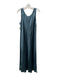 Vince Size L Teal Blue Acetate slip Satin Maxi Sleeveless Dress Teal Blue / L