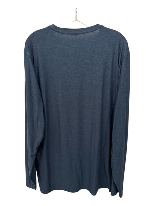 Vuori Size Est XL Navy Synthetic Heathered Athletic Men's Long Sleeve Shirt Navy / Est XL