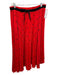 PSWL Proenza Schouler Size M Red & Black Polyester Accordian Pleats Bears Skirt Red & Black / M