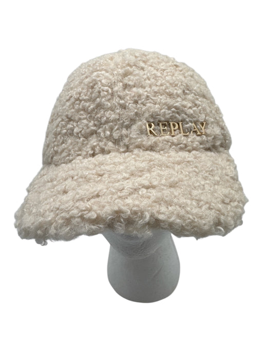 Replay Cranberry Wood Shearling Detail baseball tee Hat Cranberry / One Size