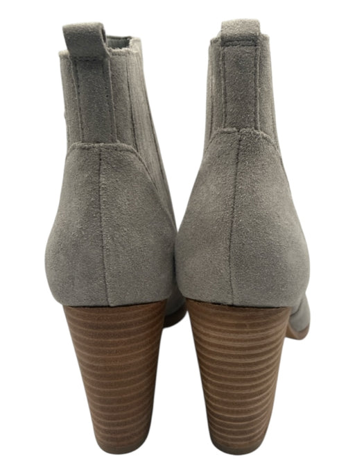 Marc Fisher Shoe Size 8 Grey & Brown Suede Wood Heel Stacked Heel Booties Grey & Brown / 8