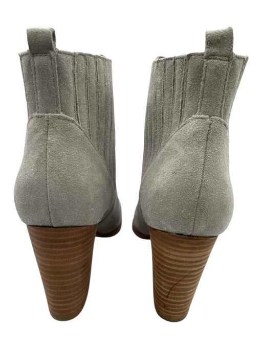 Marc Fisher Shoe Size 8 Gray Leather Upper Suede Elastic Sides Ankle Boots Gray / 8