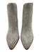 Marc Fisher Shoe Size 8 Gray Leather Upper Suede Elastic Sides Ankle Boots Gray / 8