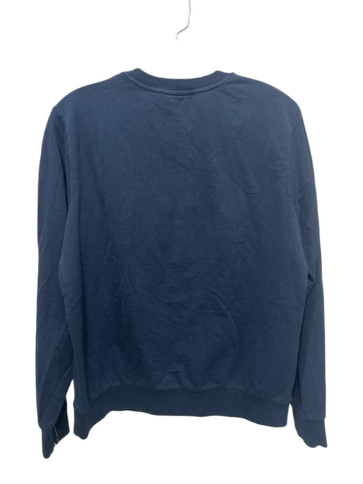 Carolina Herrera AS IS Size S Navy Cotton logo T shirt Crew Long Sleeve Shirt Navy / S