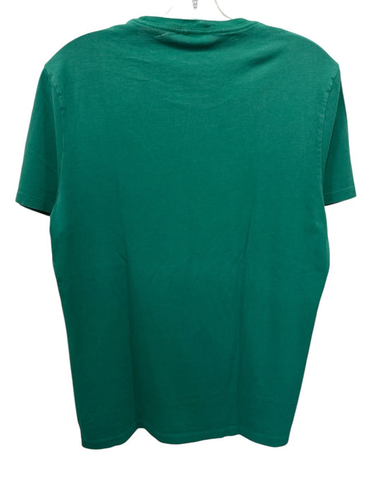 Burberry Brit Size L Green Cotton Solid T shirt Crew Men's Short Sleeve Green / L