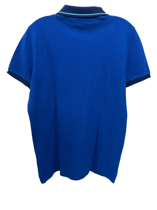 Burberry Size M Blue Cotton Solid Polo Men's Short Sleeve Blue / M