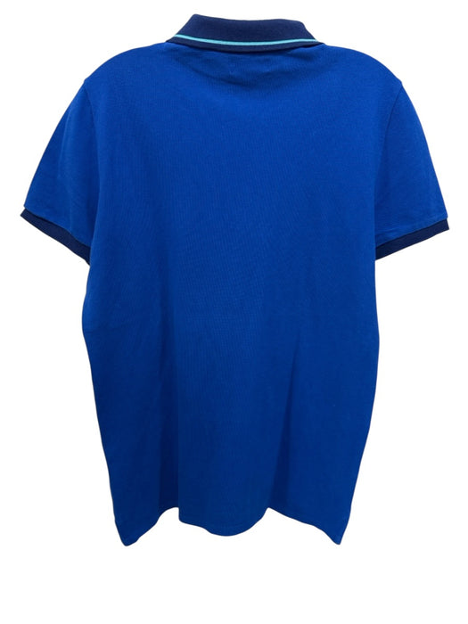 Burberry Size M Blue Cotton Solid Polo Men's Short Sleeve Blue / M