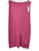 Free People Size M Pink Cotton Blend Ribbed Knit Front Slit Midi Skirt Pink / M
