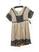 Korovilas Size 8 Beige & Multi Acrylic Embroidered Dress Beige & Multi / 8