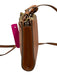 Fossil Cognac Brown Leather double zip Crossbody Bag Cognac Brown / S