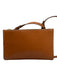 Fossil Cognac Brown Leather double zip Crossbody Bag Cognac Brown / S