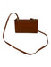 Fossil Cognac Brown Leather double zip Crossbody Bag Cognac Brown / S