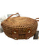 Brown & White Wicker Circle Tassel Crossbody Bag Brown & White / S