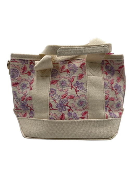 Vineyard vines Cream, Pink, Purple Canvas Floral Crossbody Strap Incl Tote Bag Cream, Pink, Purple / S