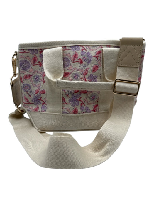 Vineyard vines Cream, Pink, Purple Canvas Floral Crossbody Strap Incl Tote Bag Cream, Pink, Purple / S