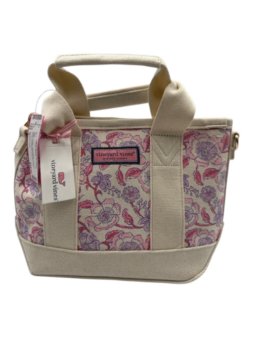 Vineyard vines Cream, Pink, Purple Canvas Floral Crossbody Strap Incl Tote Bag Cream, Pink, Purple / S